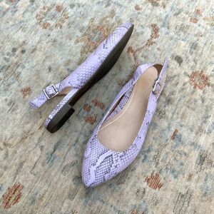 Vionic Purple Snakeskin Flats